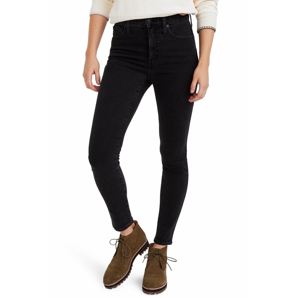 Madewell 10" High Rise Skinny Jeans Black Size 26